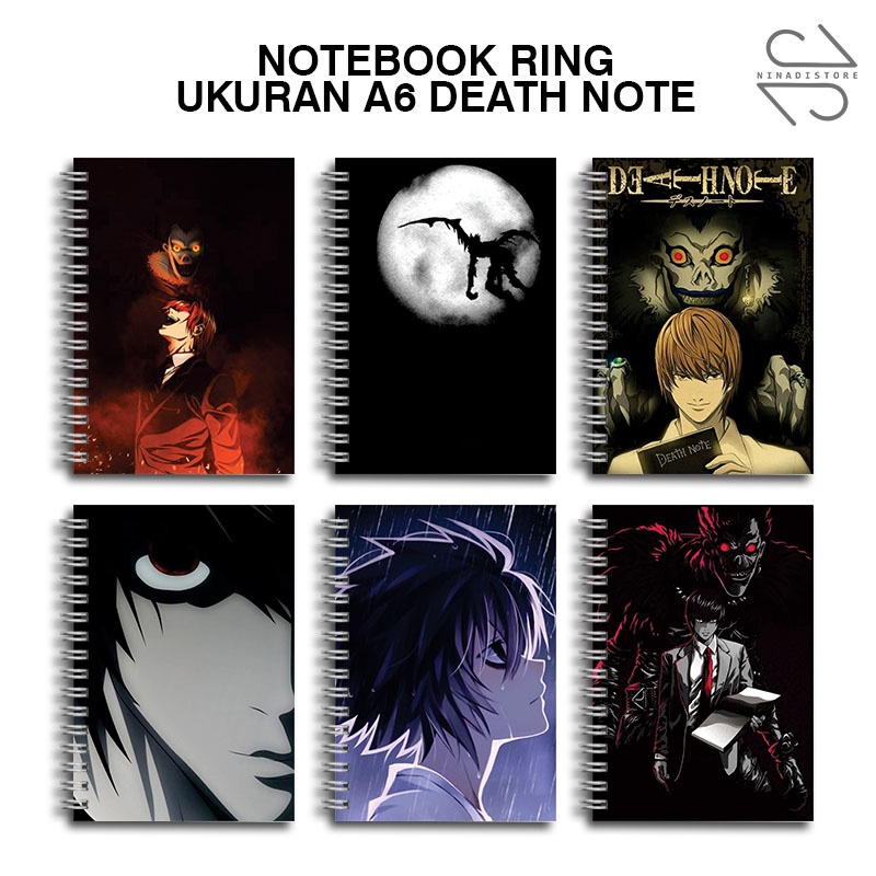 

Buku Tulis Catatan buku notebook buku diary Notebook Ring Spiral A6 60 Lembar koleksi gambar Anime Death Note part 3