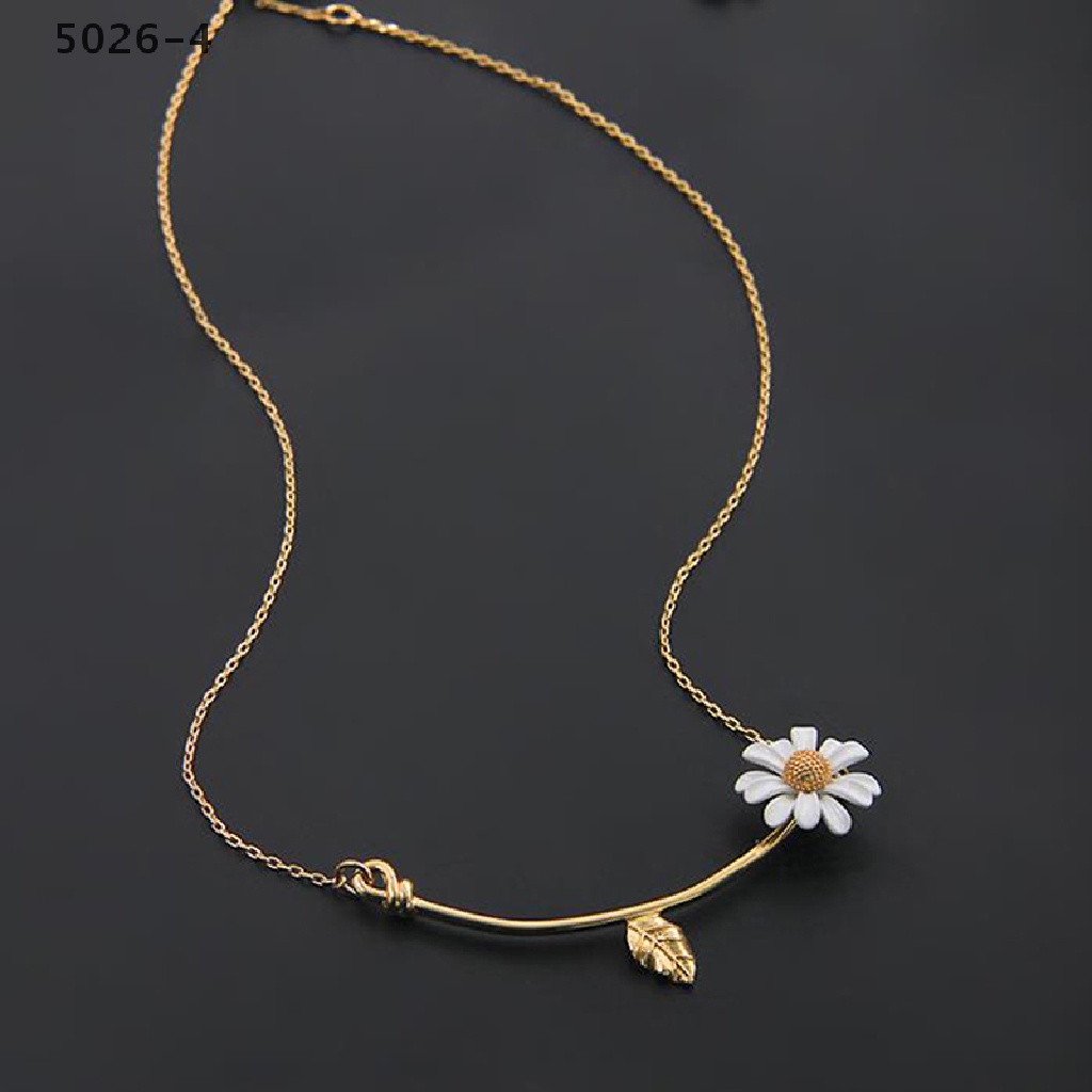 5026-4 1PC Enamel Daisy Flower Elegant Opening Rings Bracelet Earrings Women Jewelry 5026-4