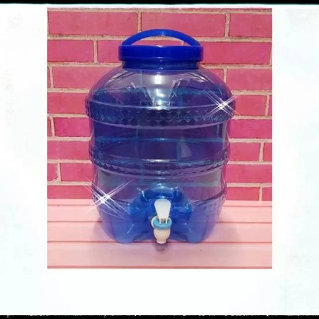Galon air + kran isi ulang 8 liter galon mini