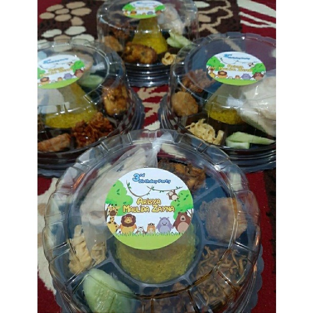 

Sticker Bulat untuk Tumpeng Mini / Toples Kue ( Bisa Custom )
