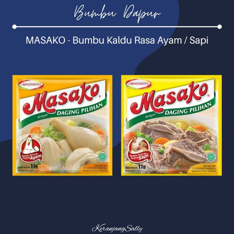 Jual [1renteng 12 Sachet X 9gr] Masako Bumbu Kaldu 9gr Rasa Sapi Atau