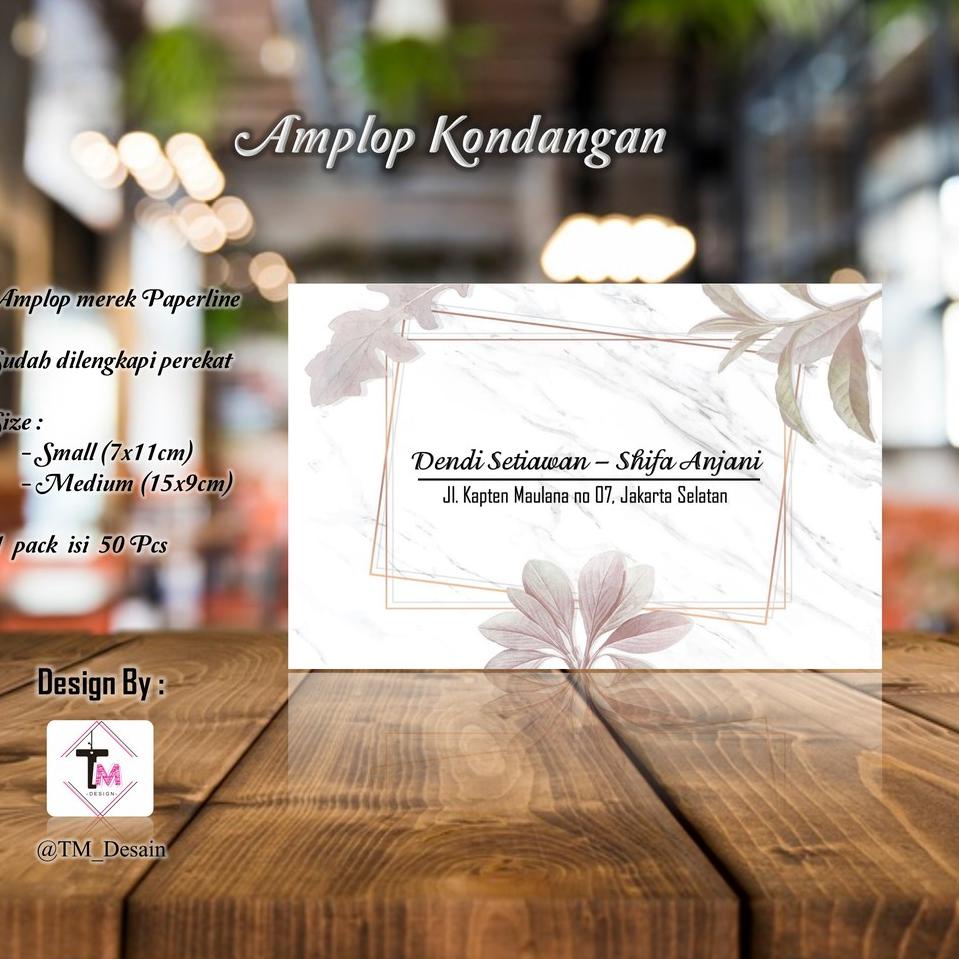 

<LaK☼> Kode C70 - Amplop Kondangan / Amplop Desain / Amplop Nama - @TM_Desain isi 50 pcs ||Ready.stock