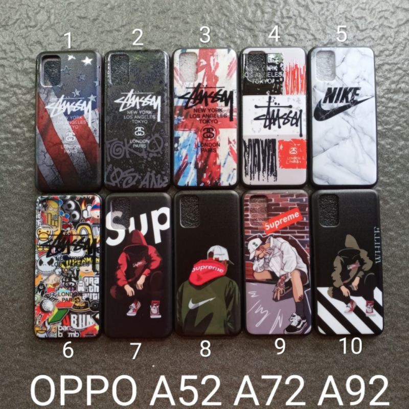 Case gambar Oppo A52 A72 A92 motif cowok ( 7 motif ) soft softcase softshell silikon cover casing kesing housing