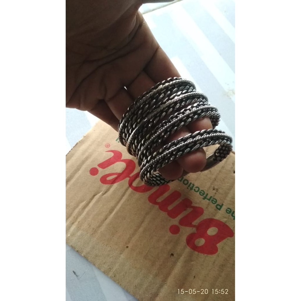 Gelang Besi Pria Bahan Stainless Handmade