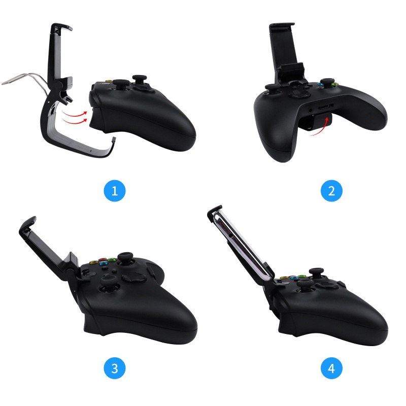 Btsg Adjustable Controller Phone Mount Seri forXbox Gamepad Controller Holder Dapat Dilipat Holder