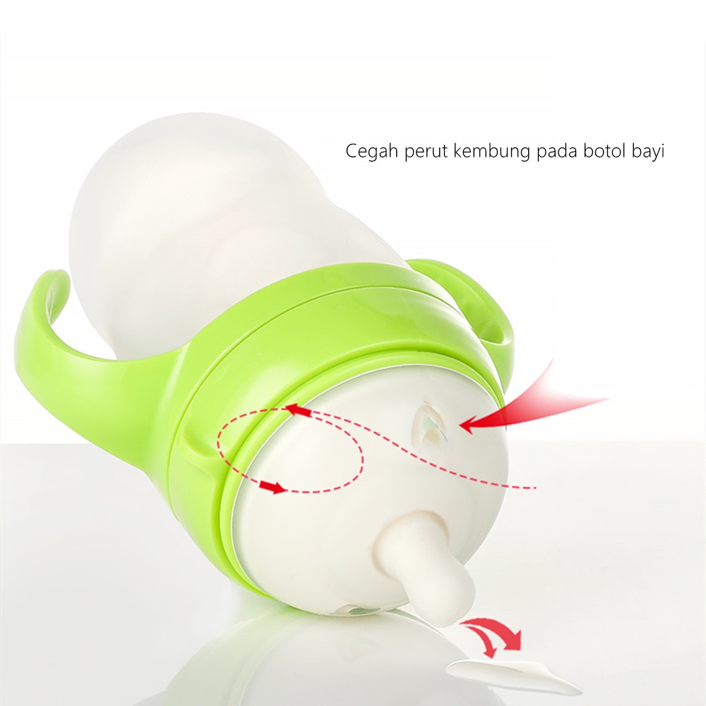 Ivorybaby Botol susu  leher lebar piko bello botol bayi dengan pegangan BPA free