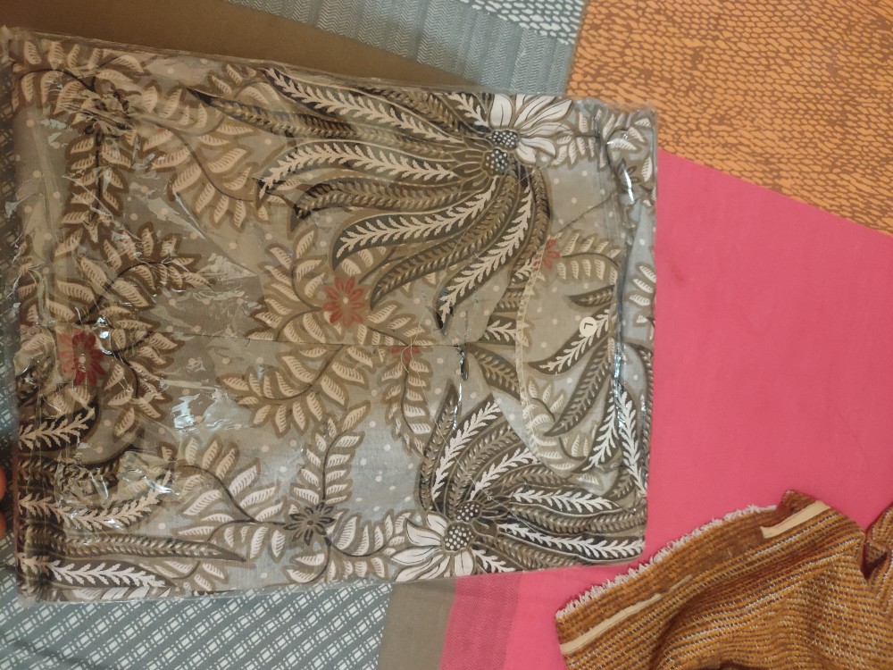 Tey-17 Batik Wanita Asj Sa Hrb026 Kenongo Kemeja Tosca Pendek