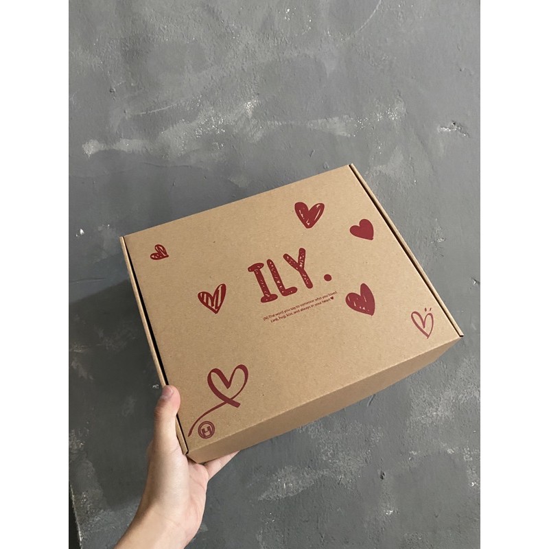

Kotak Kado Valentine / Kotak Tulisan ILY Merah Untuk Hadiah