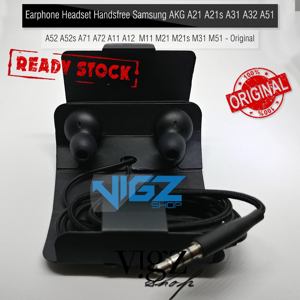 Earphone Headset Handsfree Samsung AKG A21 A21s A31 A32 A51 A52 A52s A71 A72 A11 A12  M11 M21 M21s M31 M51 Original