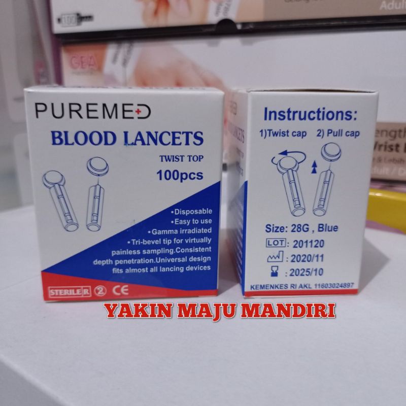 Jarum Lancet Steril / Blood Lancets Puremed