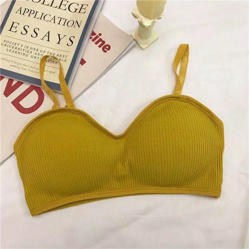 Bra Wanita Tanpa Kawat Bahan Halus Pakaian Dalam Bralette Push Up Elastis Sexy