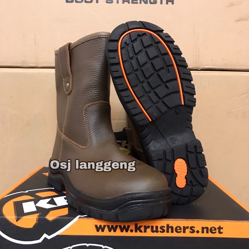 Sepatu safety Krushers Texas Brown / Sepatu Krushers Brown  / Sepatu Krushers Murah