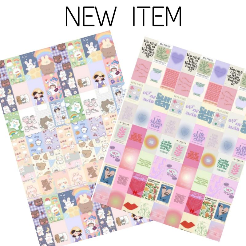 

20 pcs stiker freebies stiker aeathetic stiker korea free 2 stiker gift