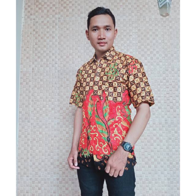 Hem batik pria motif terbaru