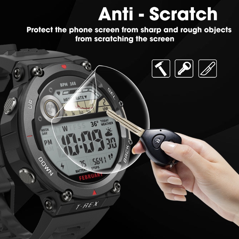 Vivi Pelindung Layar Tempered Glass Anti Gores Untuk Smartwatch AmazfitT Rex 2