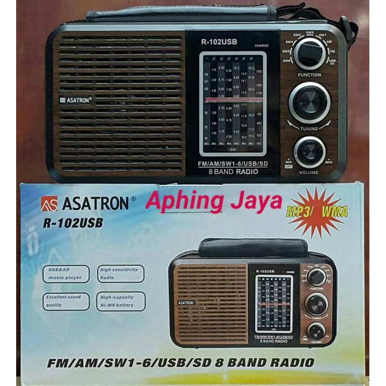 PROMO.. ASATRON Portable RADIO R 102USB