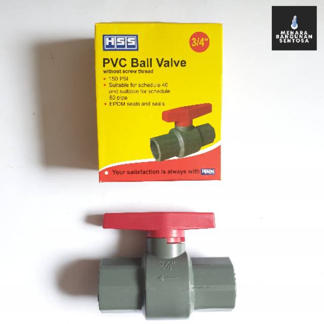 Ballvalve PVC HSS 3/4&quot; / Ball Valve Stop Kran Plastik