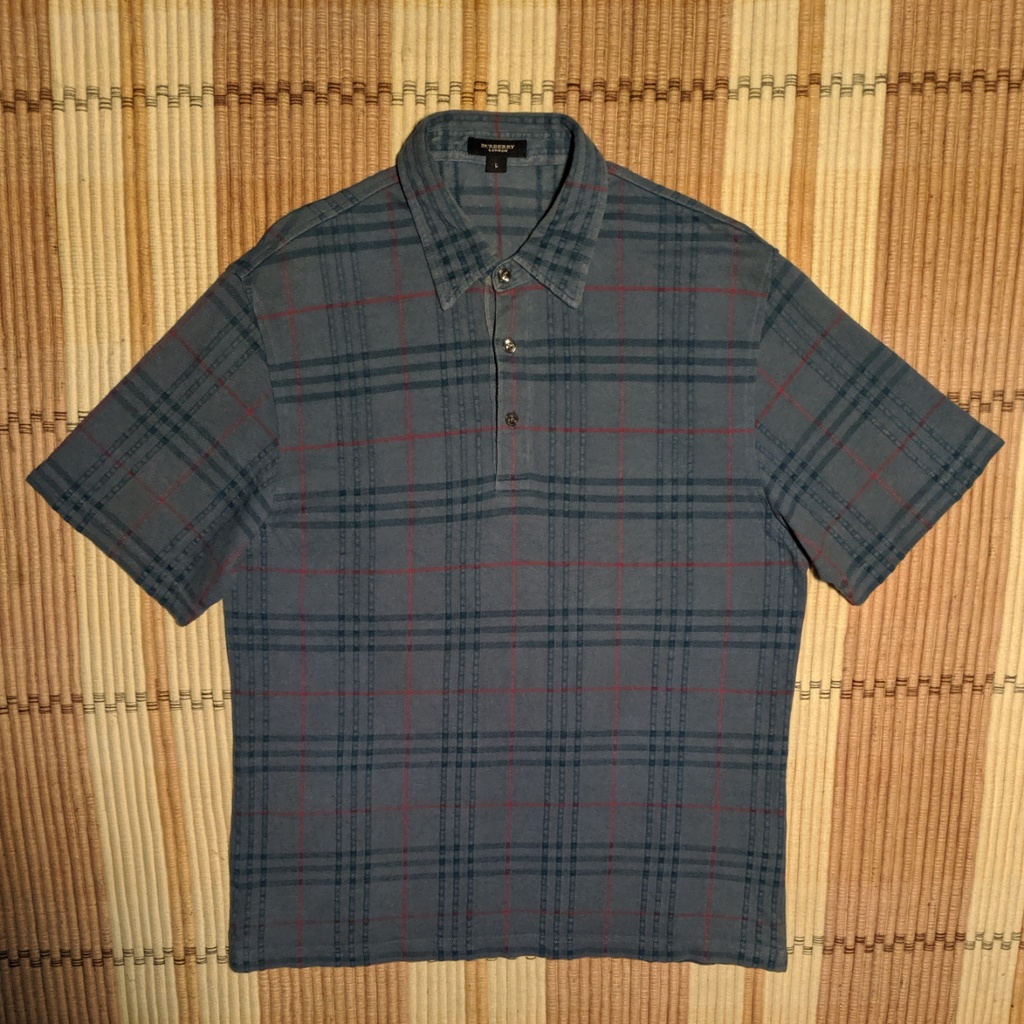 BURBERRY LONDON Polo Shirt Kaos Polo Size L Original Second Preloved