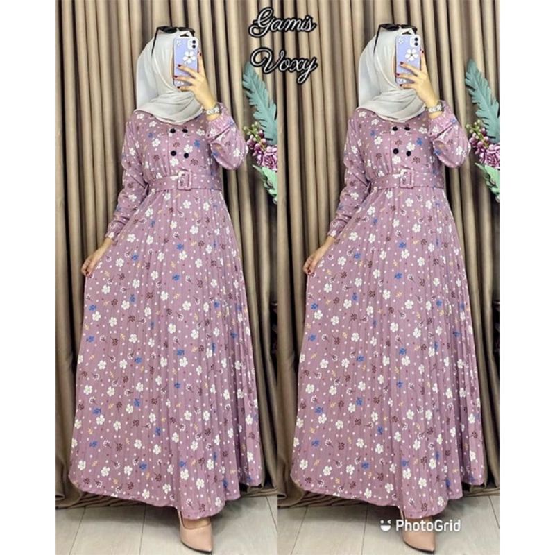 gamis bunga bunga