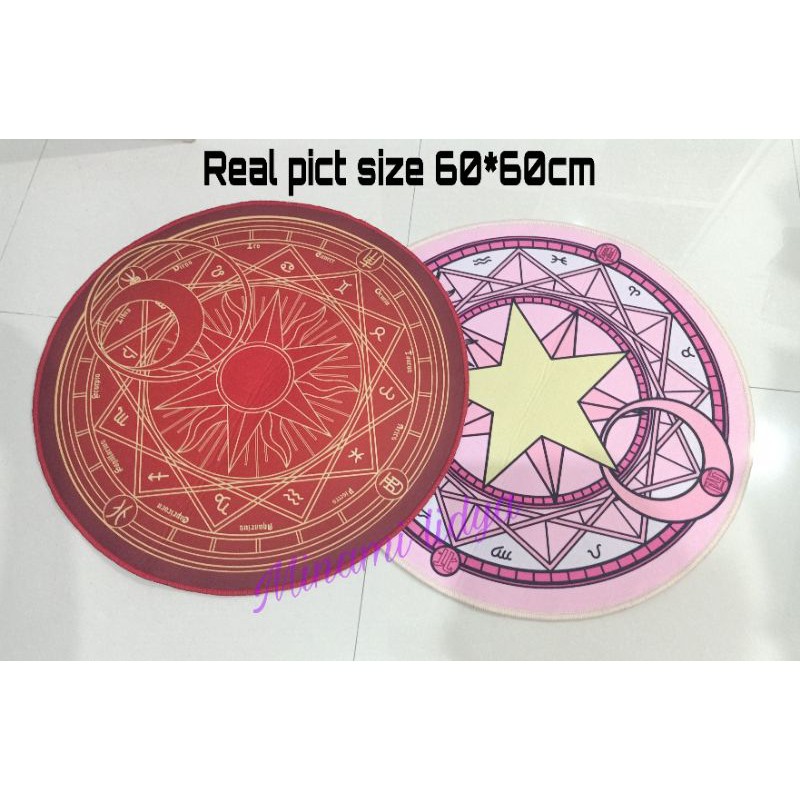 card captor sakura cardcaptor karpet keset bulat