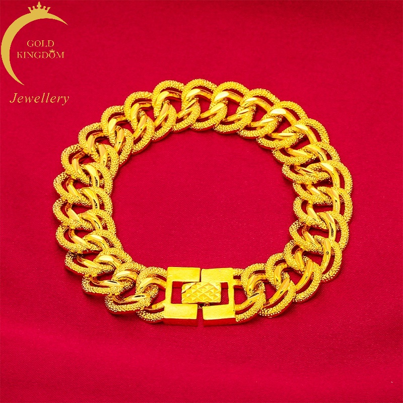 Gelang Model Lebar Twist 24K Gaya Dubai Untuk Pria