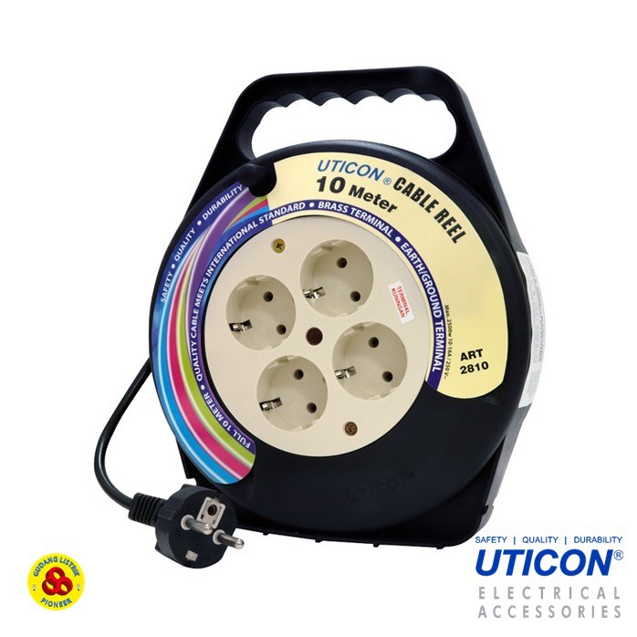 uticon kabel roll 10m cr2810   roll kabel stop kontak 10 meter