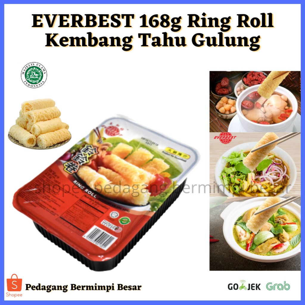 Everbest RingRoll/ Ring Roll / Gegulung Kacang Soya/ Kulit Tahu Vegan 168g