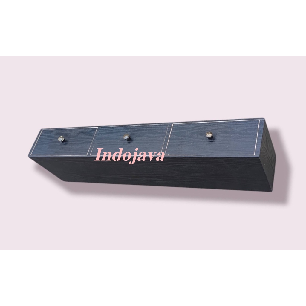 Indojava Rak dinding ambalan meja laci 3 tempel dinding 100x25cm