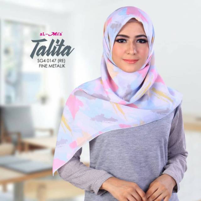 HIJAB AL MIA SEGI 4 MOTIF