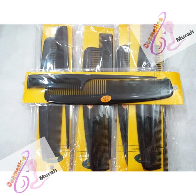 Double hemat / sisir isi 2 comb plastic / sisir hitam isi 2 || sisir plastik warna warni unik