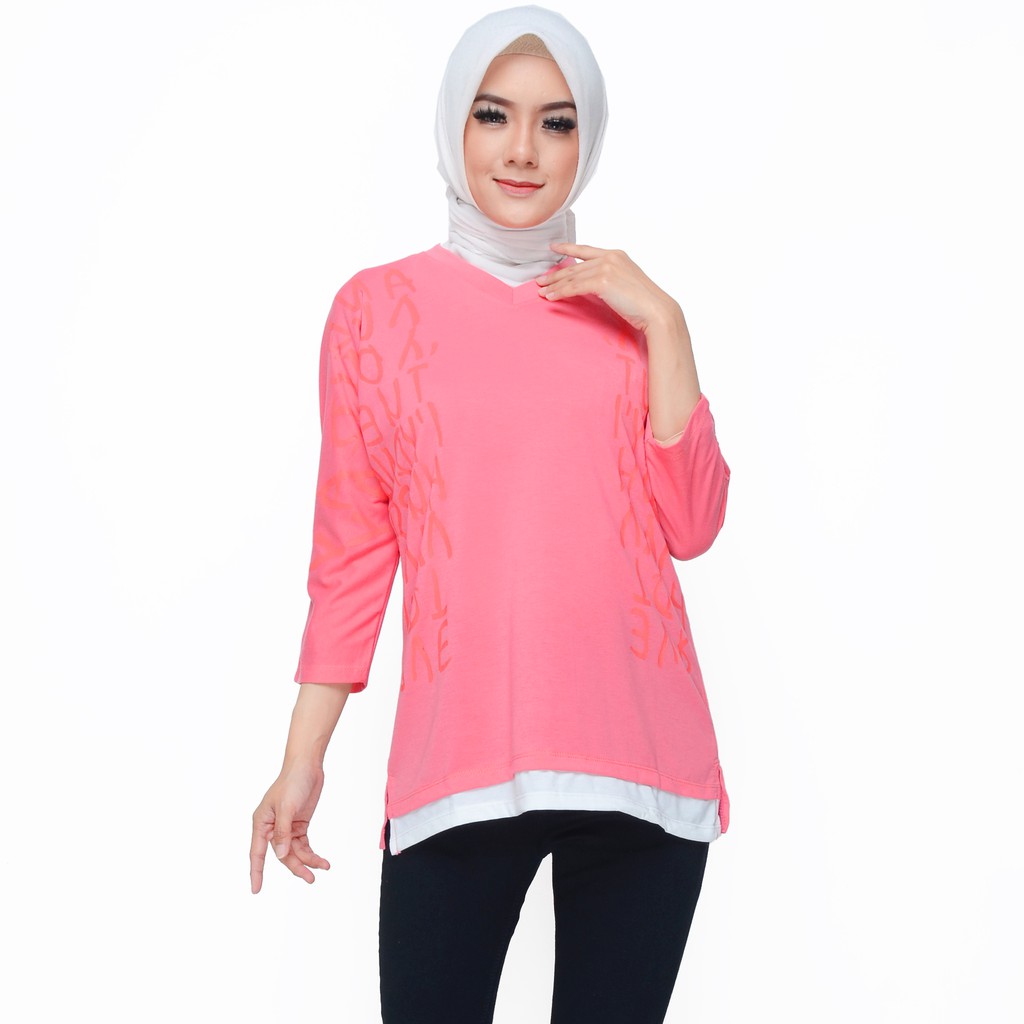 Blus Lengan Panjang Wanita Muslim Gaya korea Printing - XSHOP Cloudy