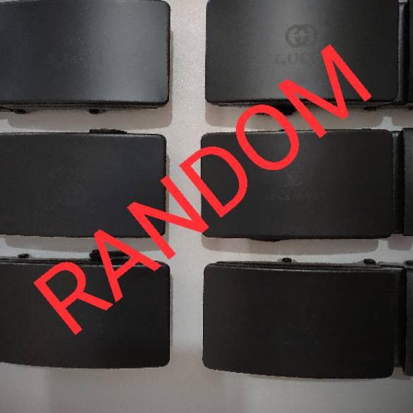 Berkualitas GESPER REL HITAM SABUK IKAT PINGGANG PRIA KARET MOTIF KULIT 234Q