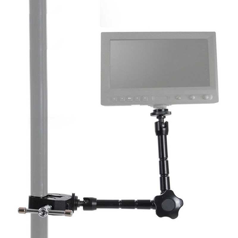 (BISA COD) FTIHSHP Articulating Magic Arm + Super Clamp DLSR LCD Flash - JT10002