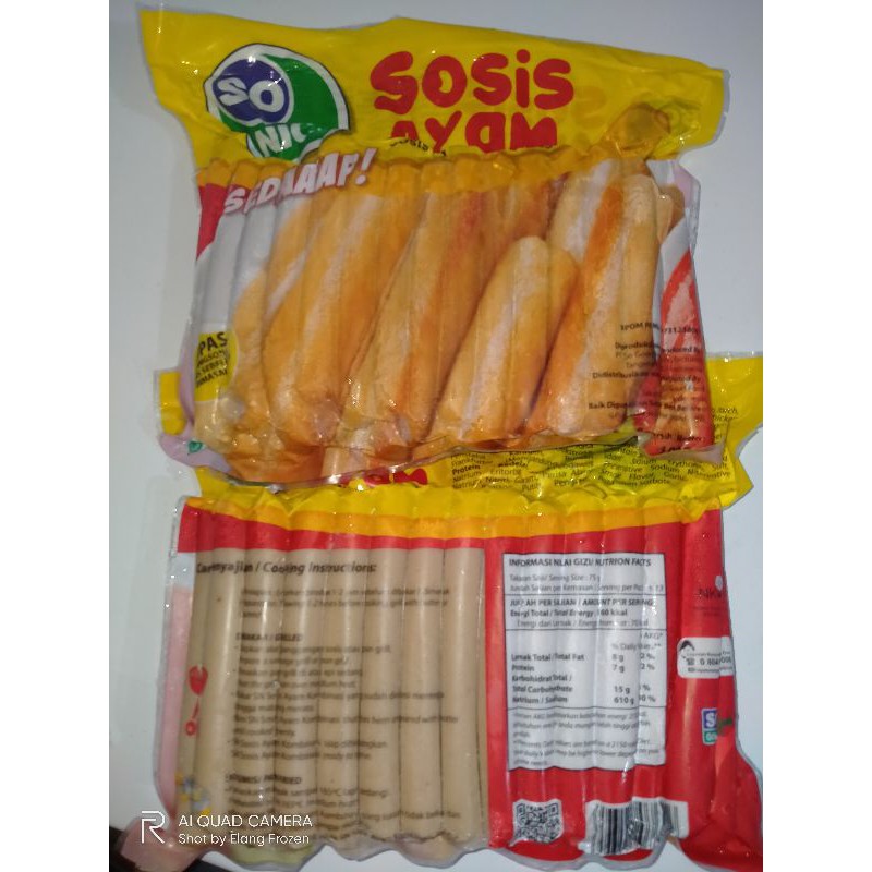 Sosis Ayam So Nice 1kg / Sonice sosis 1kg