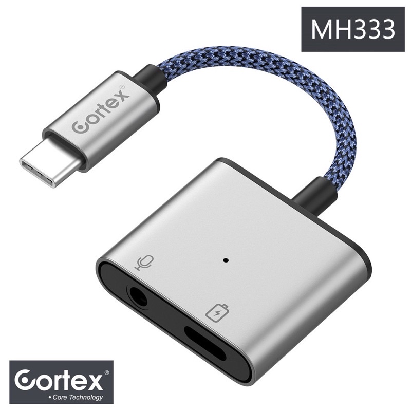 Cortex Adapter Splitter 2 in 1 60W Tipe c to 3.5mm to Type C USB C iPad Pro  Xiaomi Samsung Google