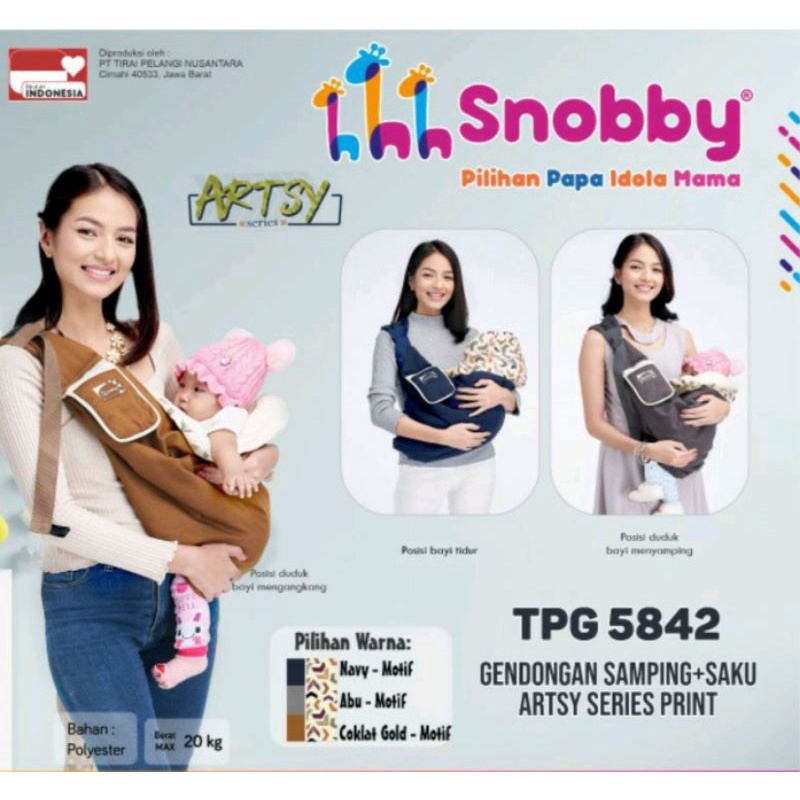 Snobby Gendongan Bayi Samping + Saku Artsy Series Print / GENDONGAN SAMPING +SAKU TPG5842