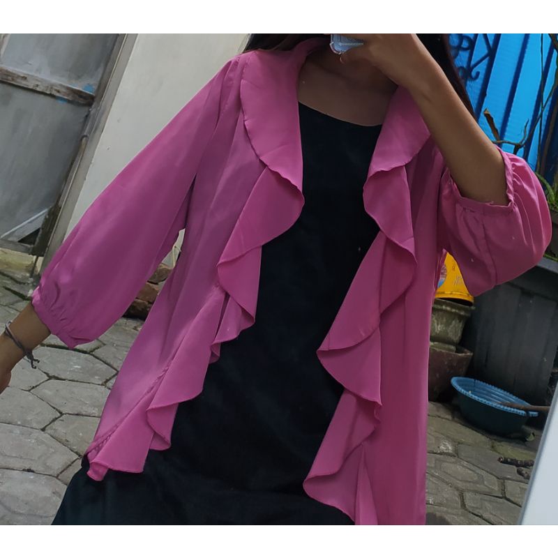 Blazer sifon pink