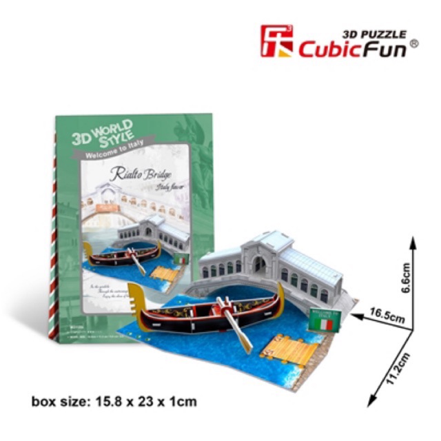 [MURAH] Cubic Fun 3D Puzzle World Style 🇮🇹 Rialto Bridge (Italy Flavor)