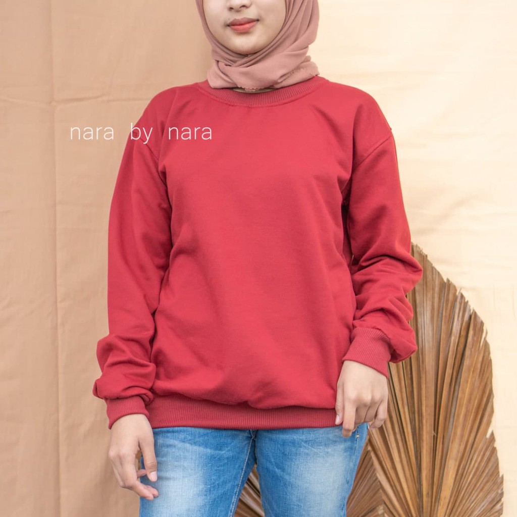 Nara Grosir - Basic Sweater l Sweater Polos l Sweater Pria dan Wanita
