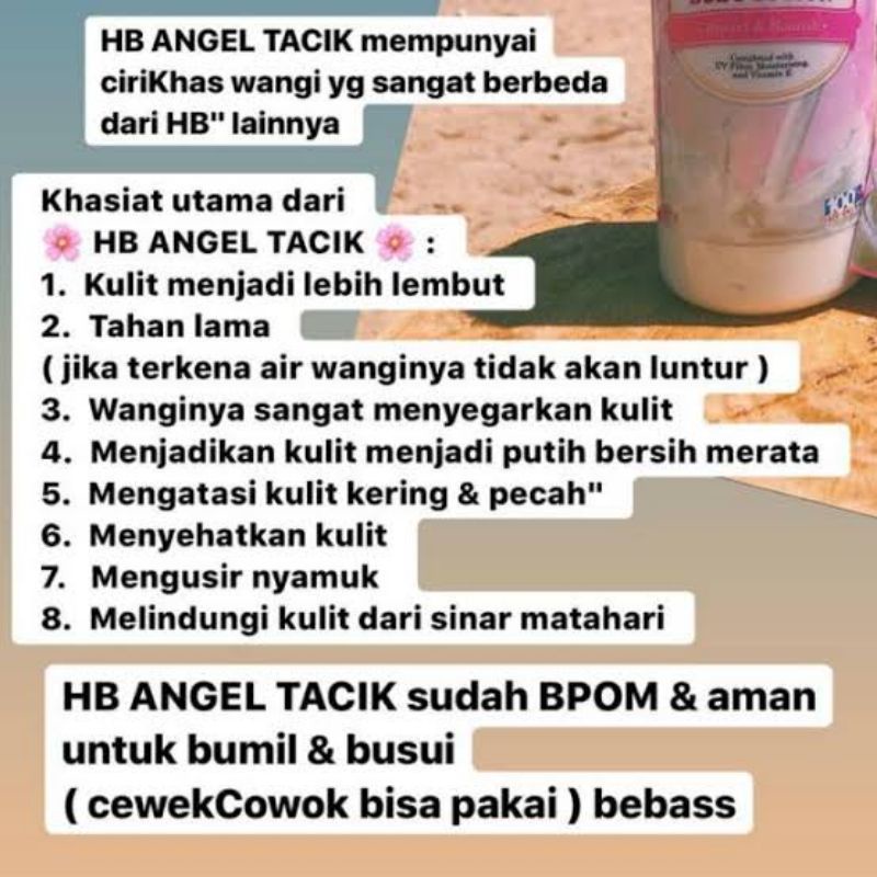 HB HANDBODY LOTION ANGEL TACIK ORIGINAL PEMUTIH BADAN BPOM