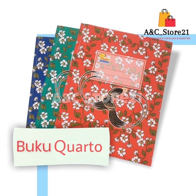 

Buku vision Kwarto hardcover isi 100 lembar [ Lusinan ]