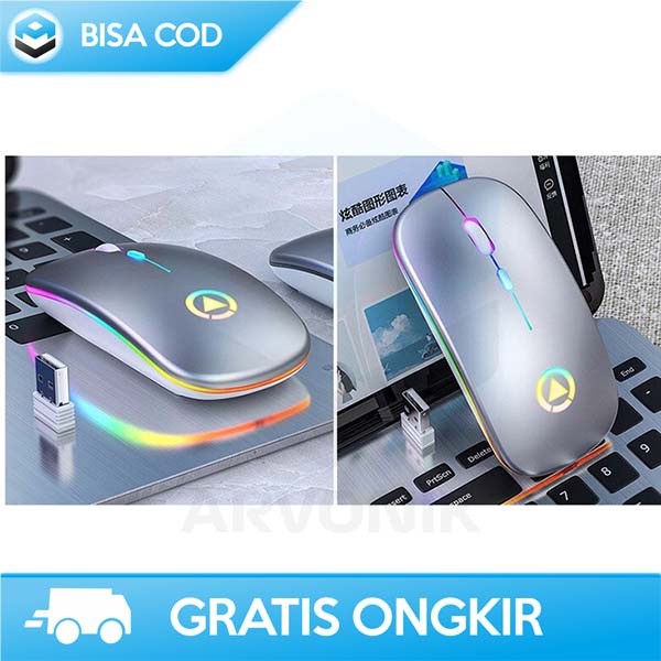 WIRELESS MOUSE 2.4 GHZ OPTICAL RECHARGEABLE PLUG N PLAY BY YINDIAO A2