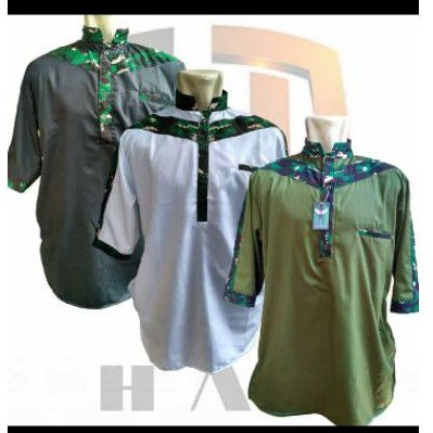 BAJU MUSLIM PRIA-BAJU KOKO KUTRA LORENG