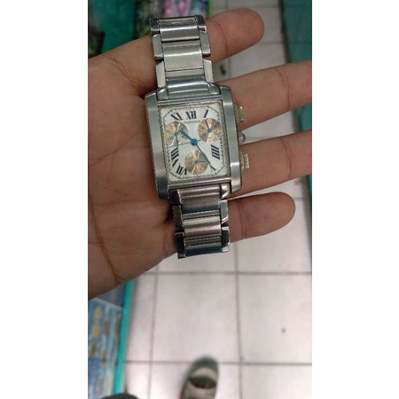 jam tangan cartier quartz klasik chronograph jam pria jam klasik