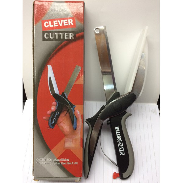 CLEVER CUTTER 2 IN 1 / PISAU GUNTING TALENAN MULTIFUNGSI GUNTING SAYUR PISAU DAPUR 400gr