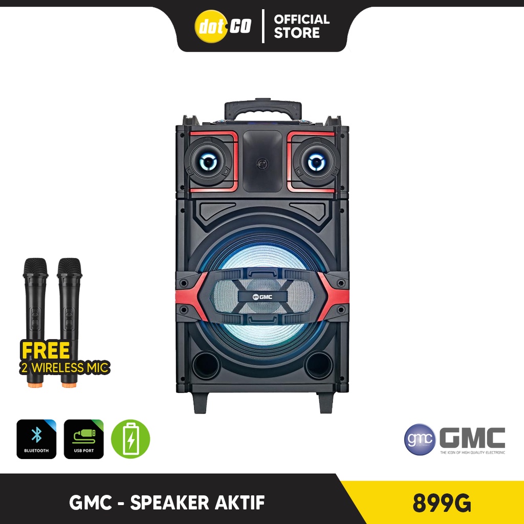 SPEAKER GMC 899G MULTIMEDIA BLUETOOTH + FREE WIRELESS MIC | TERMURAH + GRATIS ONGKOS KIRIM*