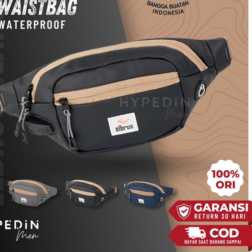 Waistbag Pria Waterproof Tas Selempang Original Tas Pinggang Distro Lokal Brand Premium Hypedin