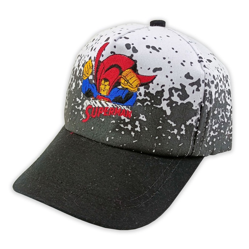 Topi Anak Laki-Laki MARVEL COMIC Superhero Sablon Sublim Fullprint-SUPERMAN FP HITAM