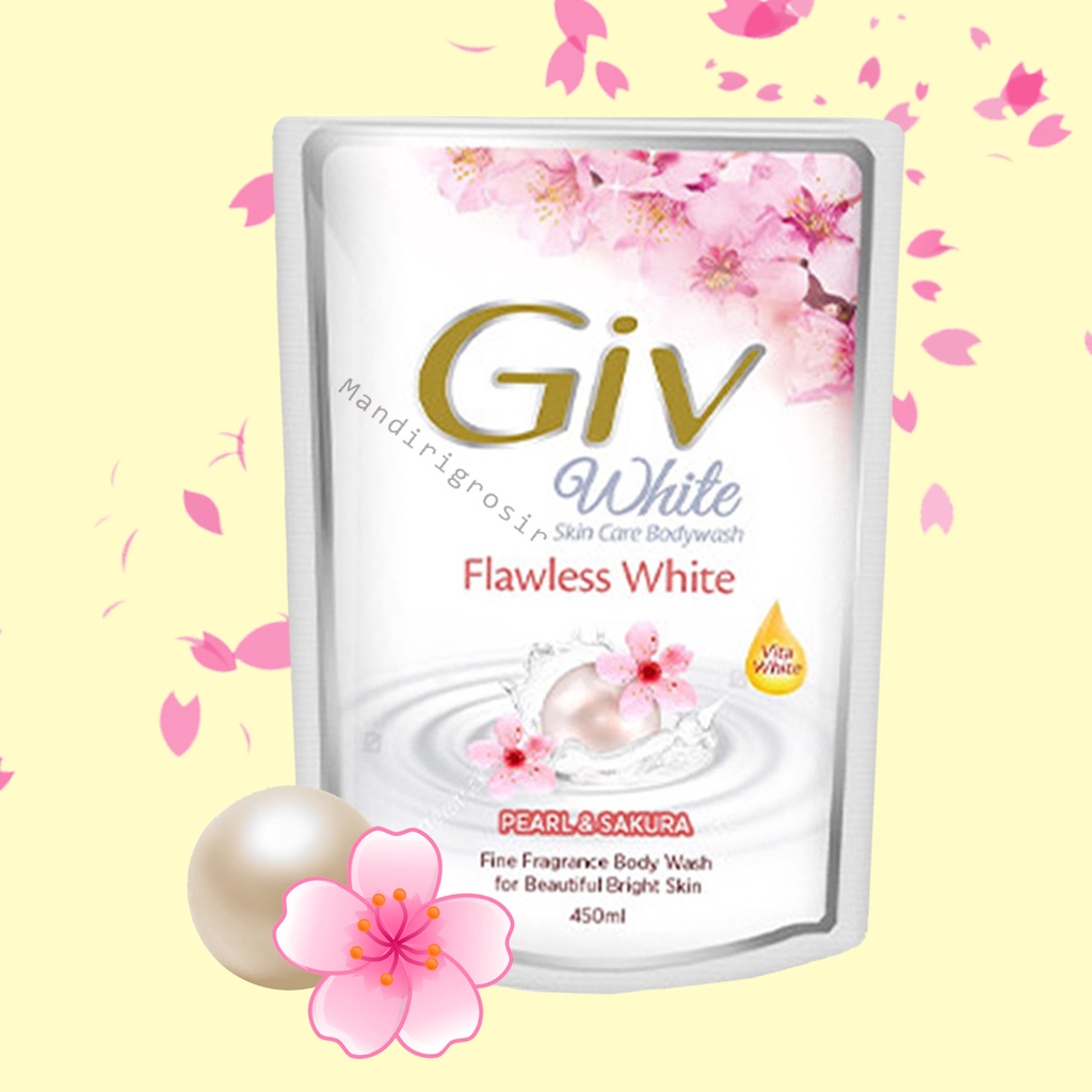 Sabun Giv * White *sabun badan * Boady wash *sakura dan pearl * 450ml