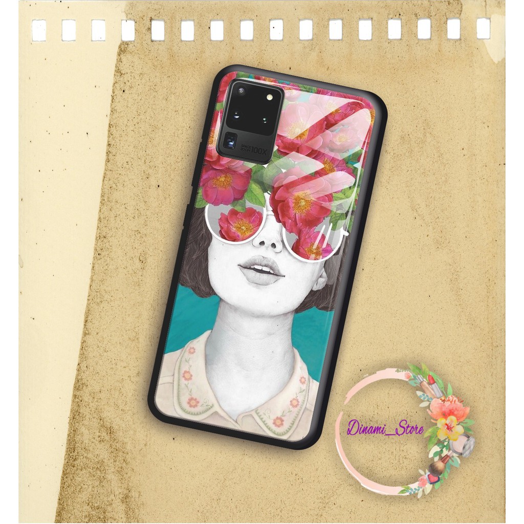 back case glass ART GIRL Vivo Y91 Y17 Y12 Y15 Y93 Y95 Y81 Y83 Y71 Y53 y20 Y30 Y50 V17 Y11 DST1245